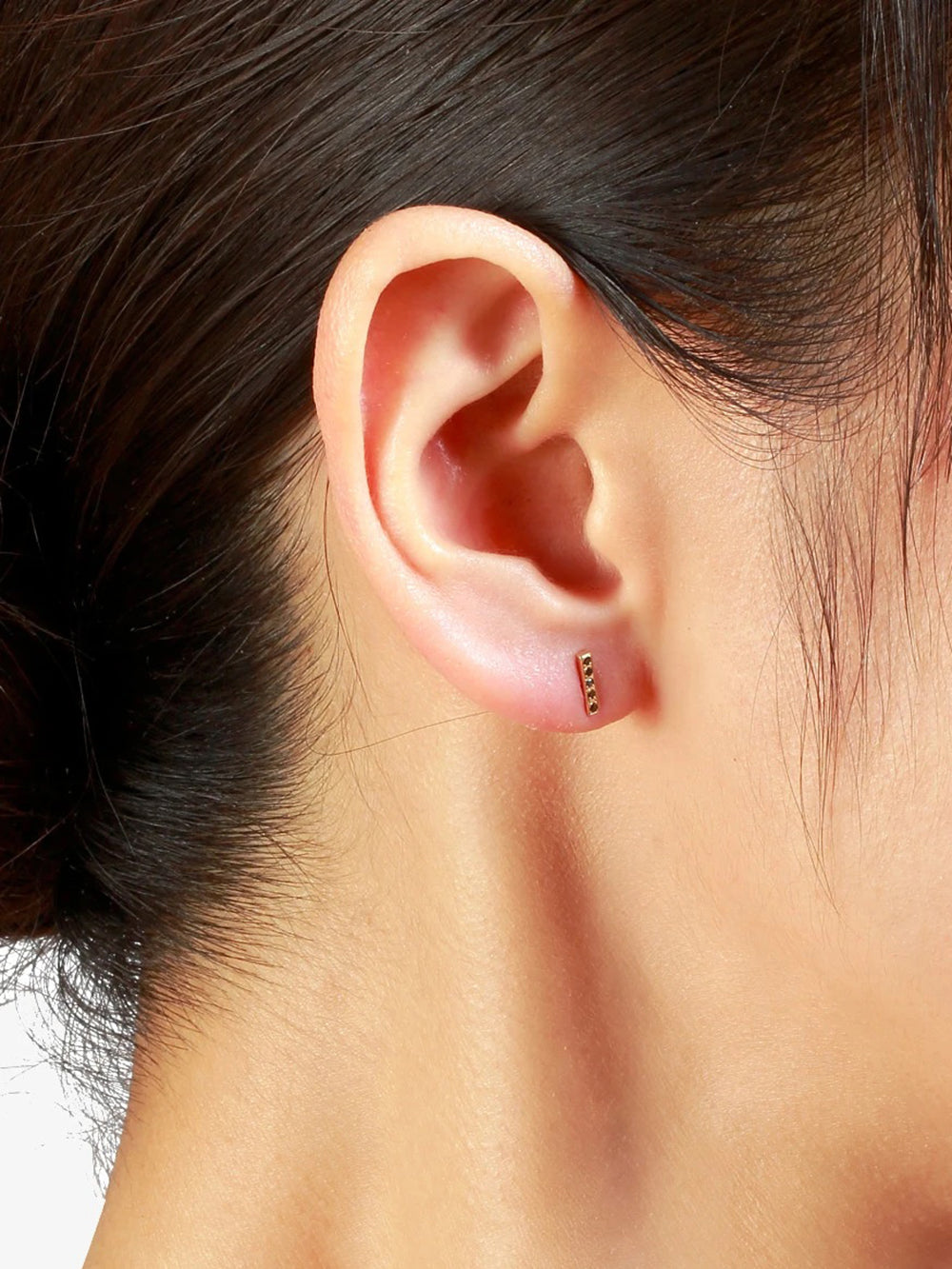 Satomi Kawakita Black Diamond Bar Earrings