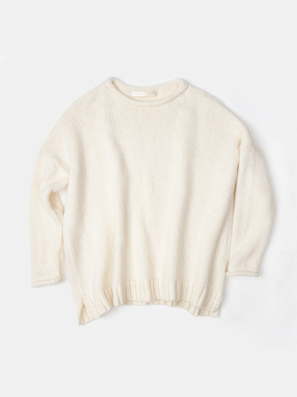 Alpaca Rollneck Sweater in Winter White