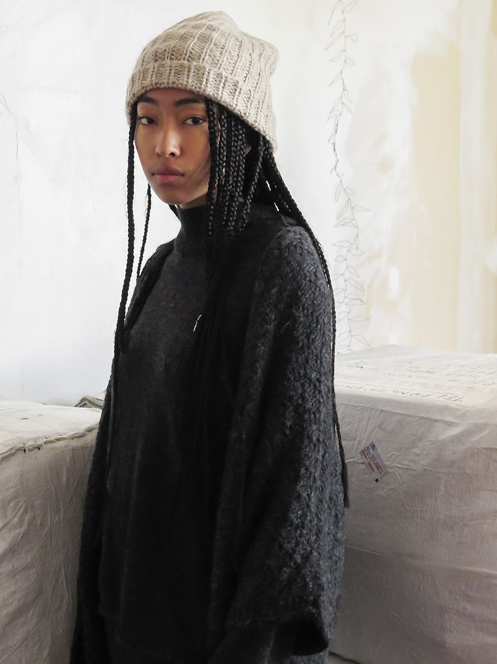 Alpaca Wool Beanie in Fawn