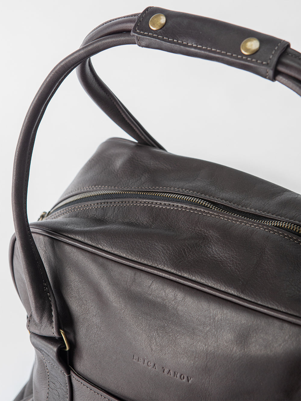 Egon Leather Weekender in Dark Chocolate