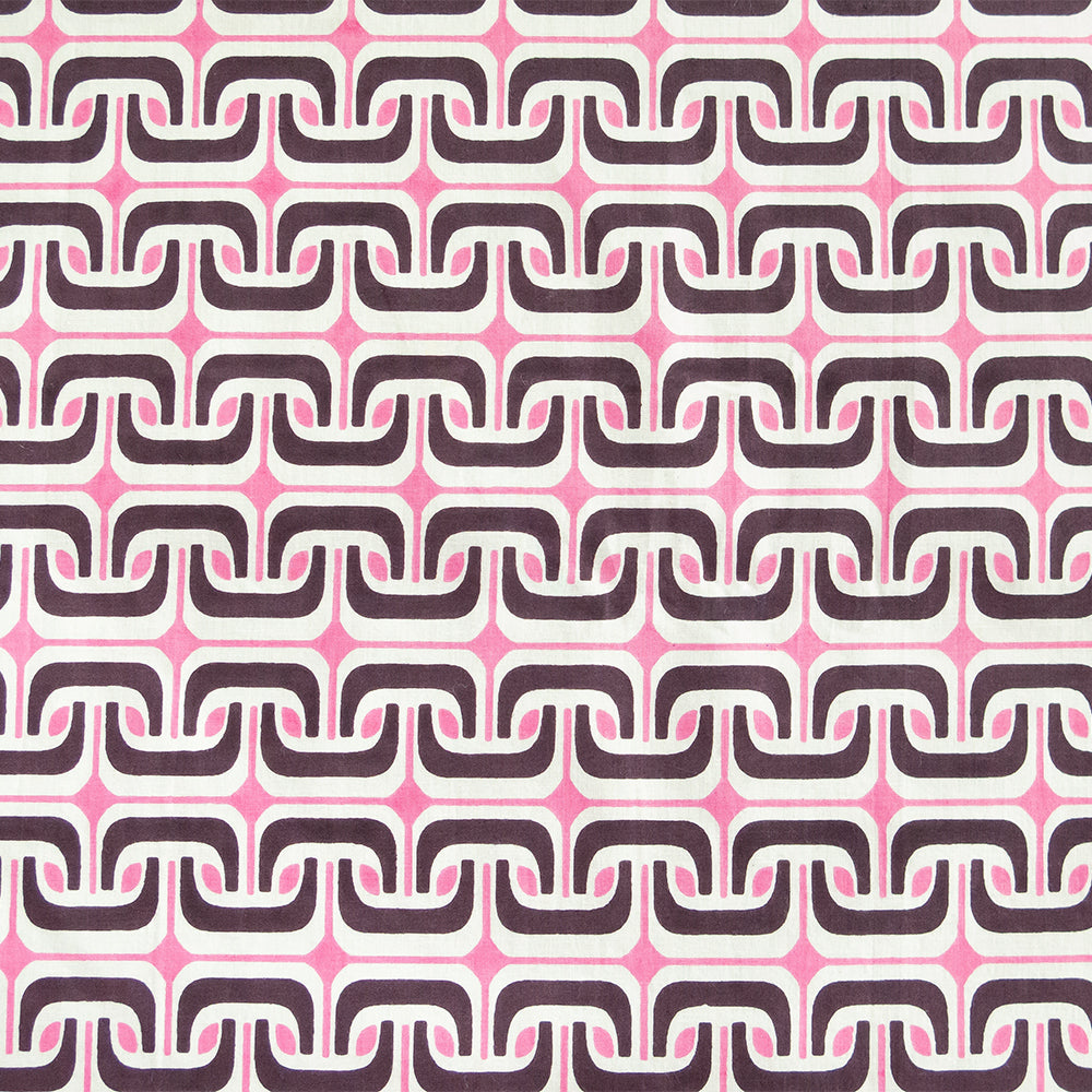 1965 Cotton in Pink/Prune/Natural