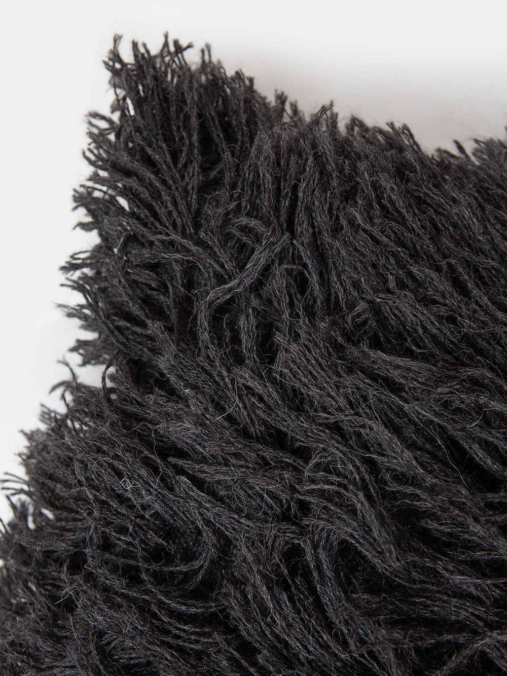 Baby Alpaca Shag Floor Pillow in Charcoal