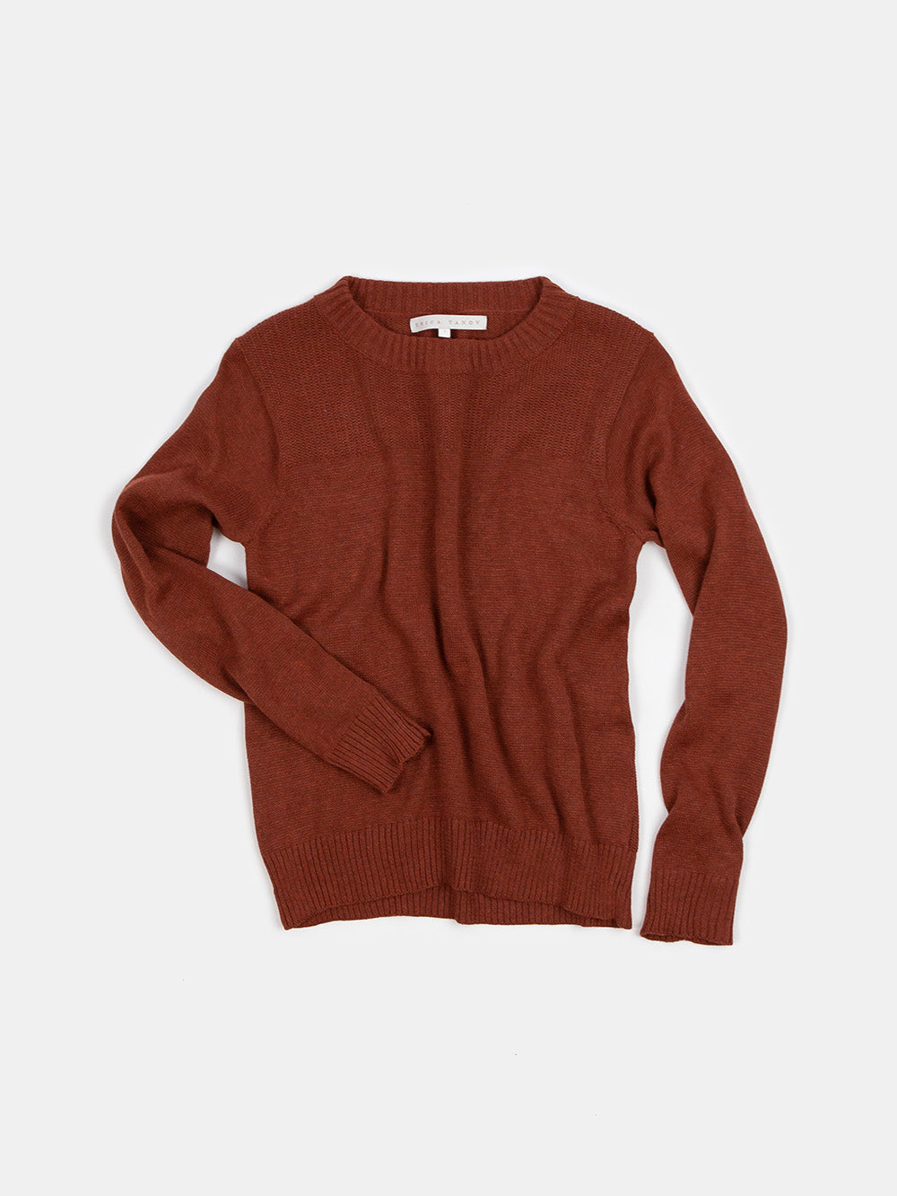 Isla Pima Cotton Sweater In Madrone