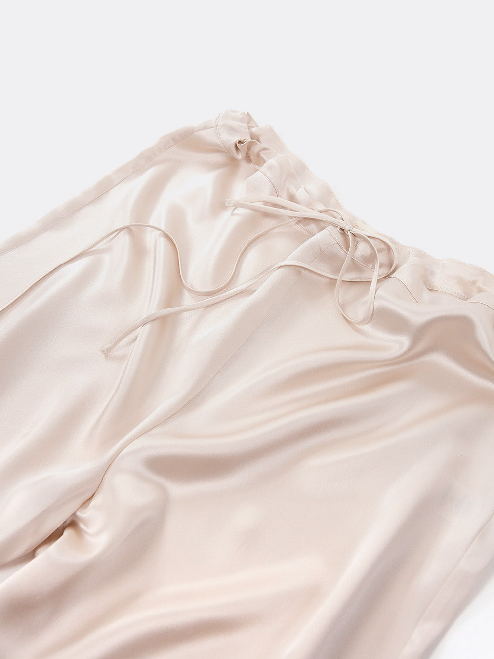 Jules Silk Charmeuse Pant in Alabaster