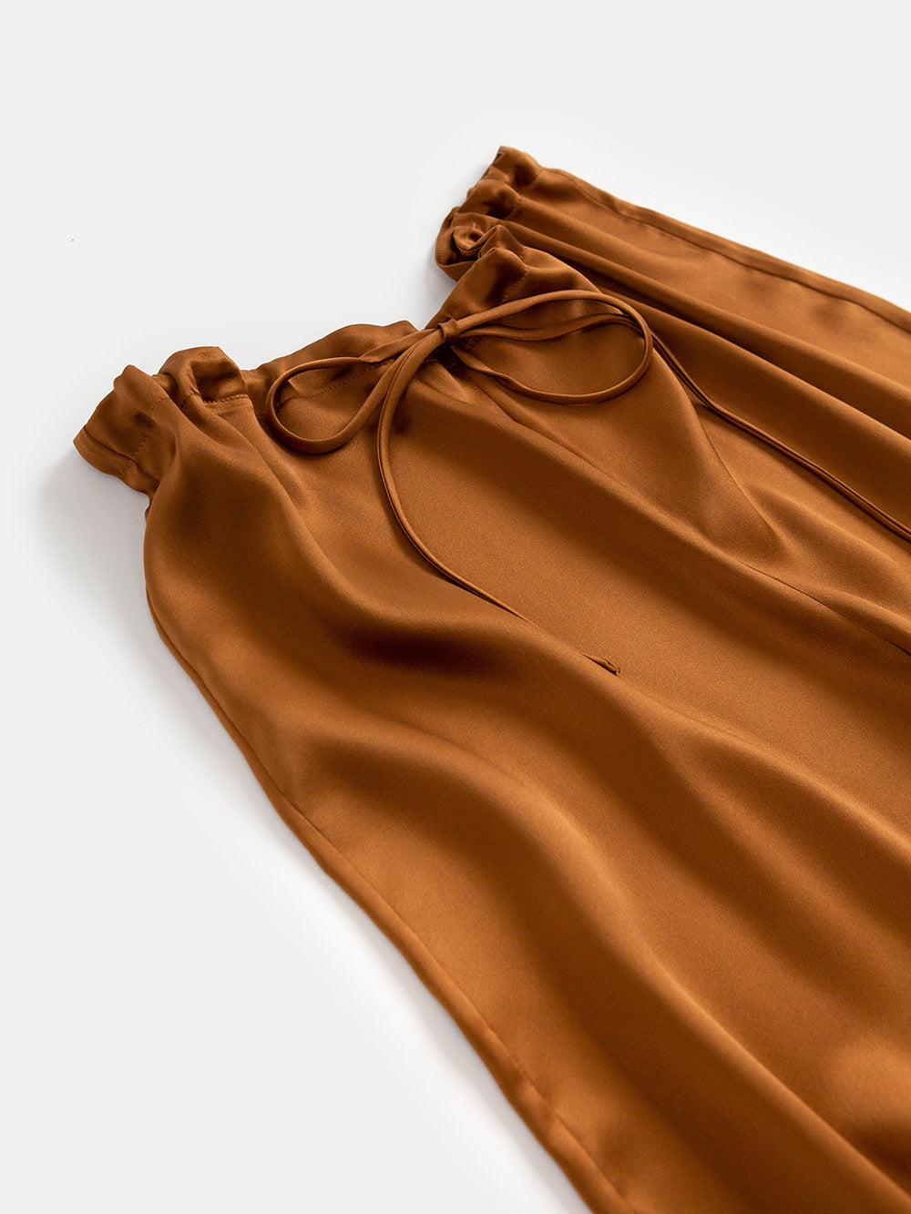 Jules Silk Charmeuse Pant in Sienna