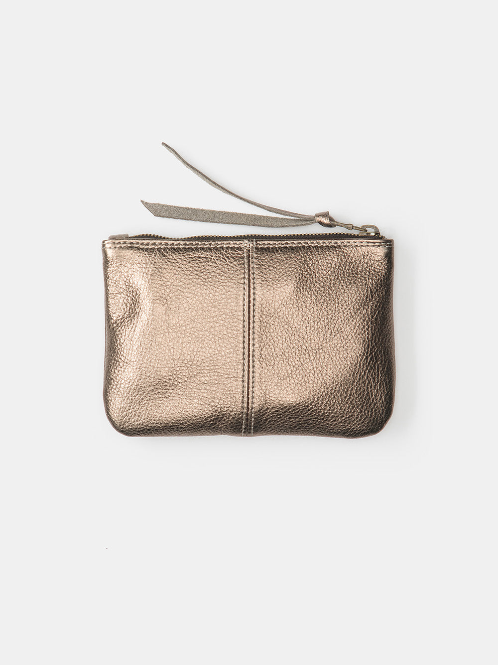 Elodie Leather Makeup Bag in Bronze