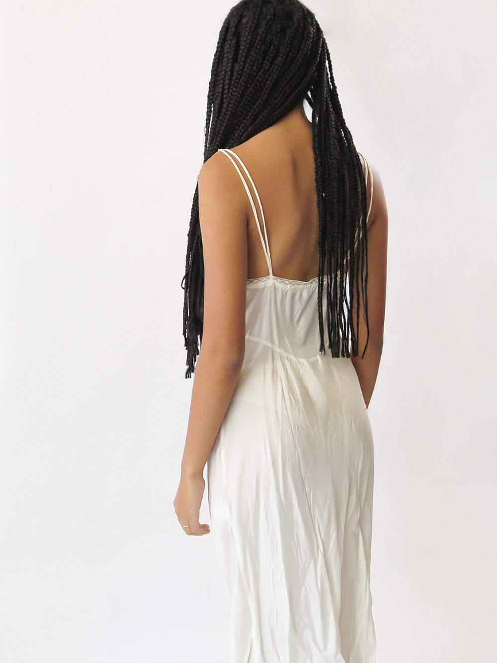 Maude Silk Slip Dress in Ivory