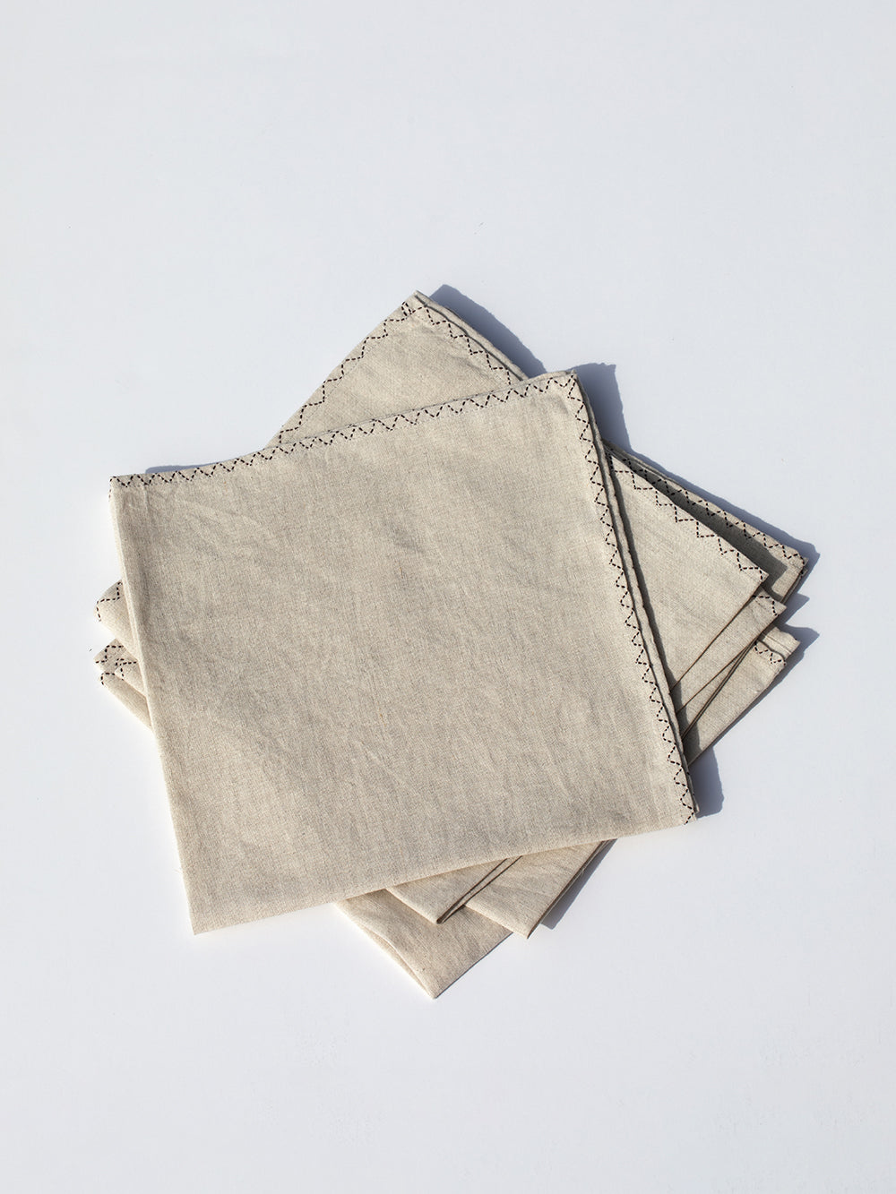 Mountain Napkin in Hand-Embroidered Linen