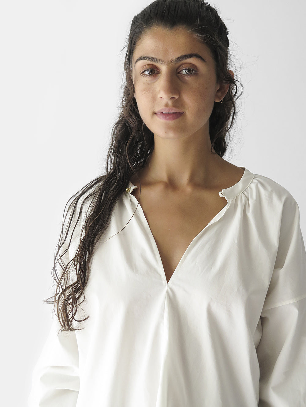 Patricia Cotton Blouse in Ivory