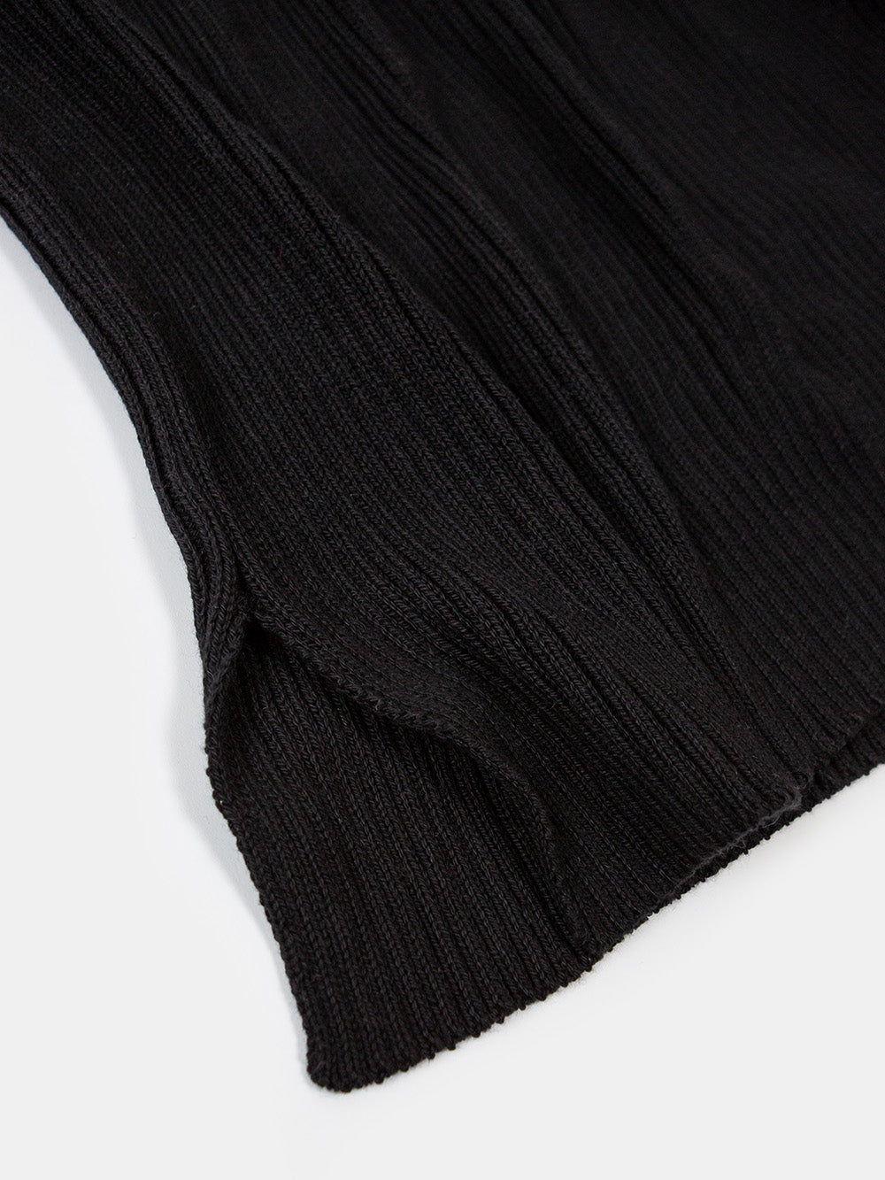 Ellie Pima Cotton Ribbed Pullover in Black