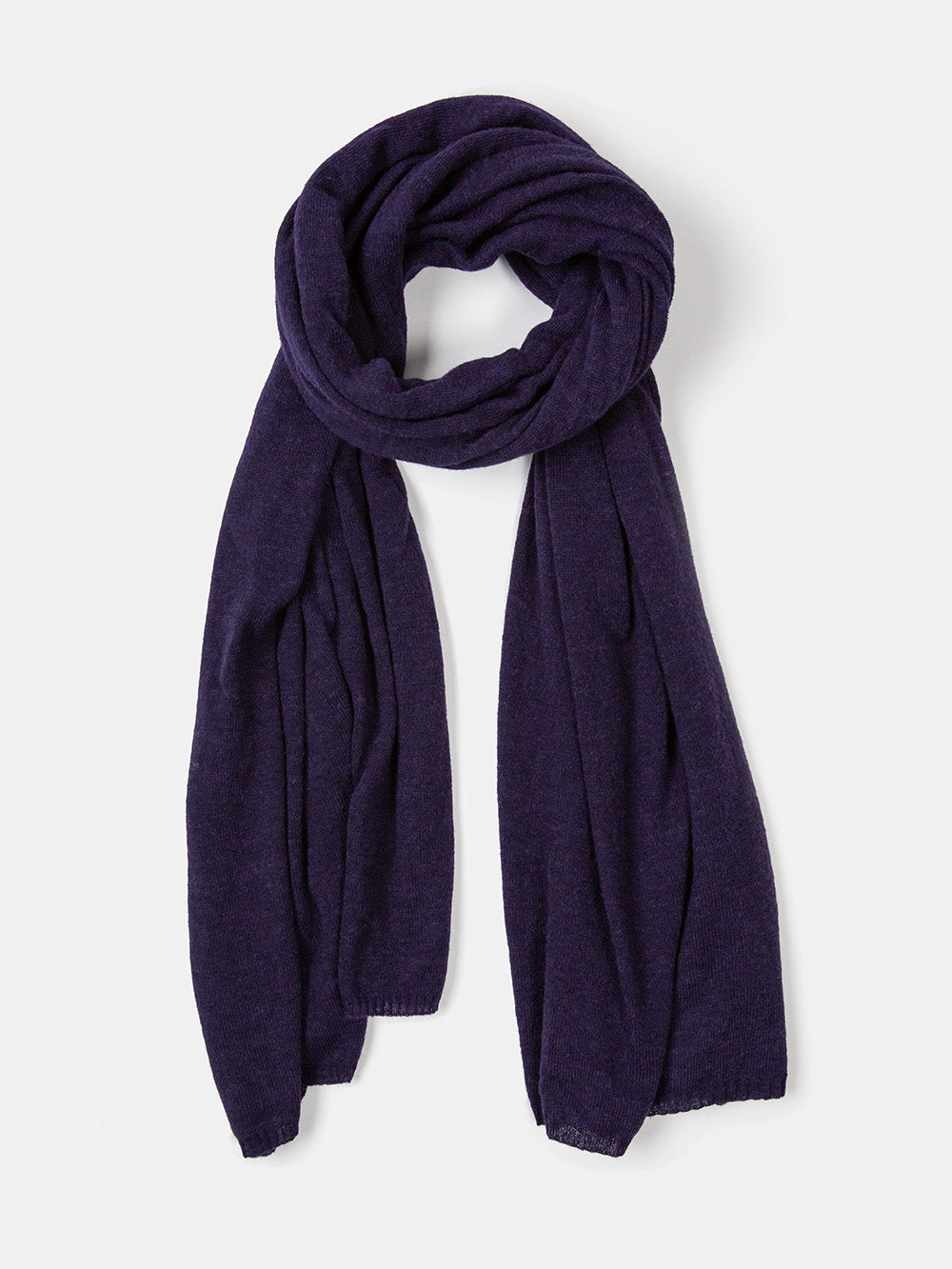 Alpaca Rolled Edge Scarf in Midnight