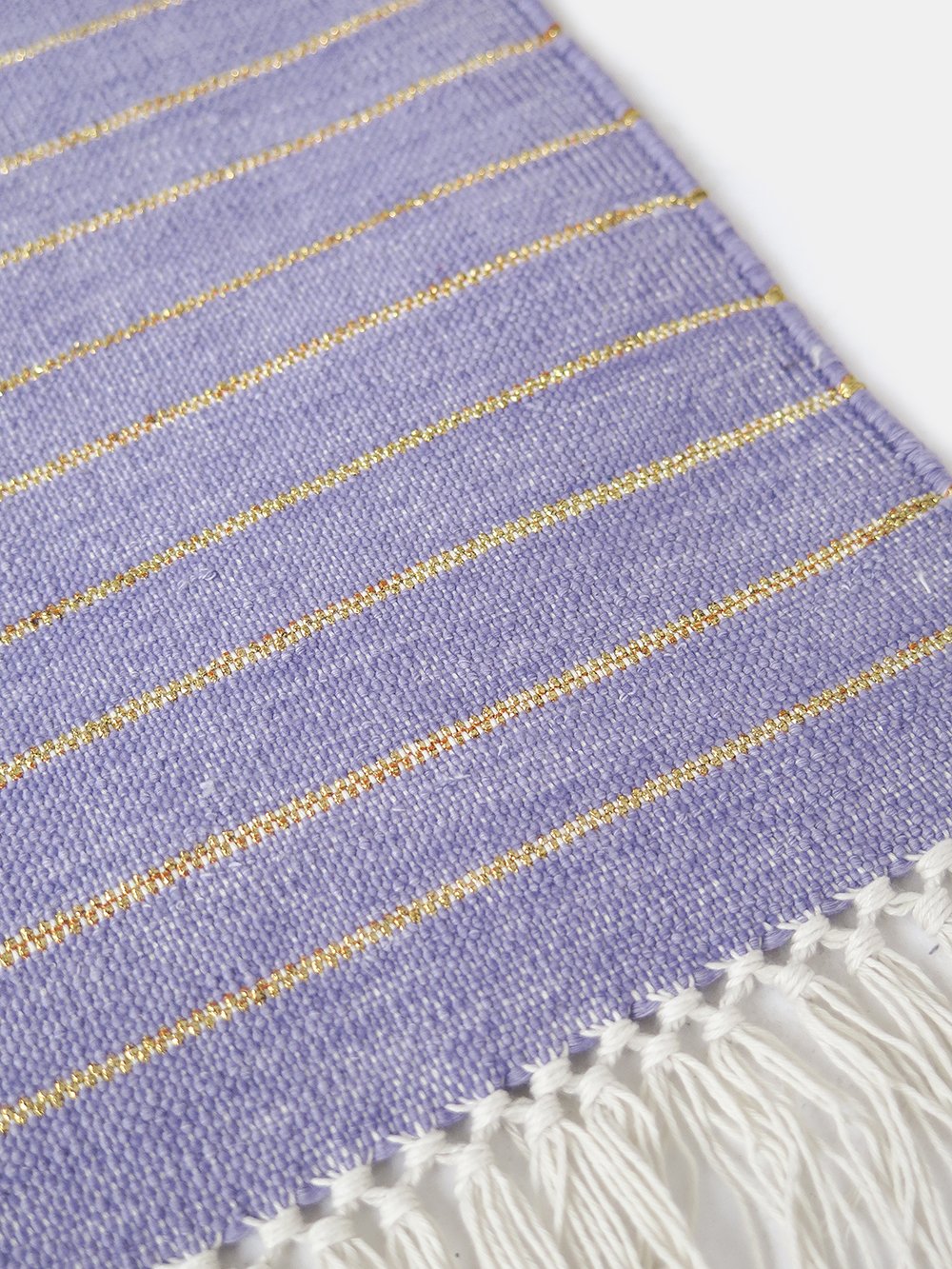 Panja Stripe Rug in Lavender/Gold