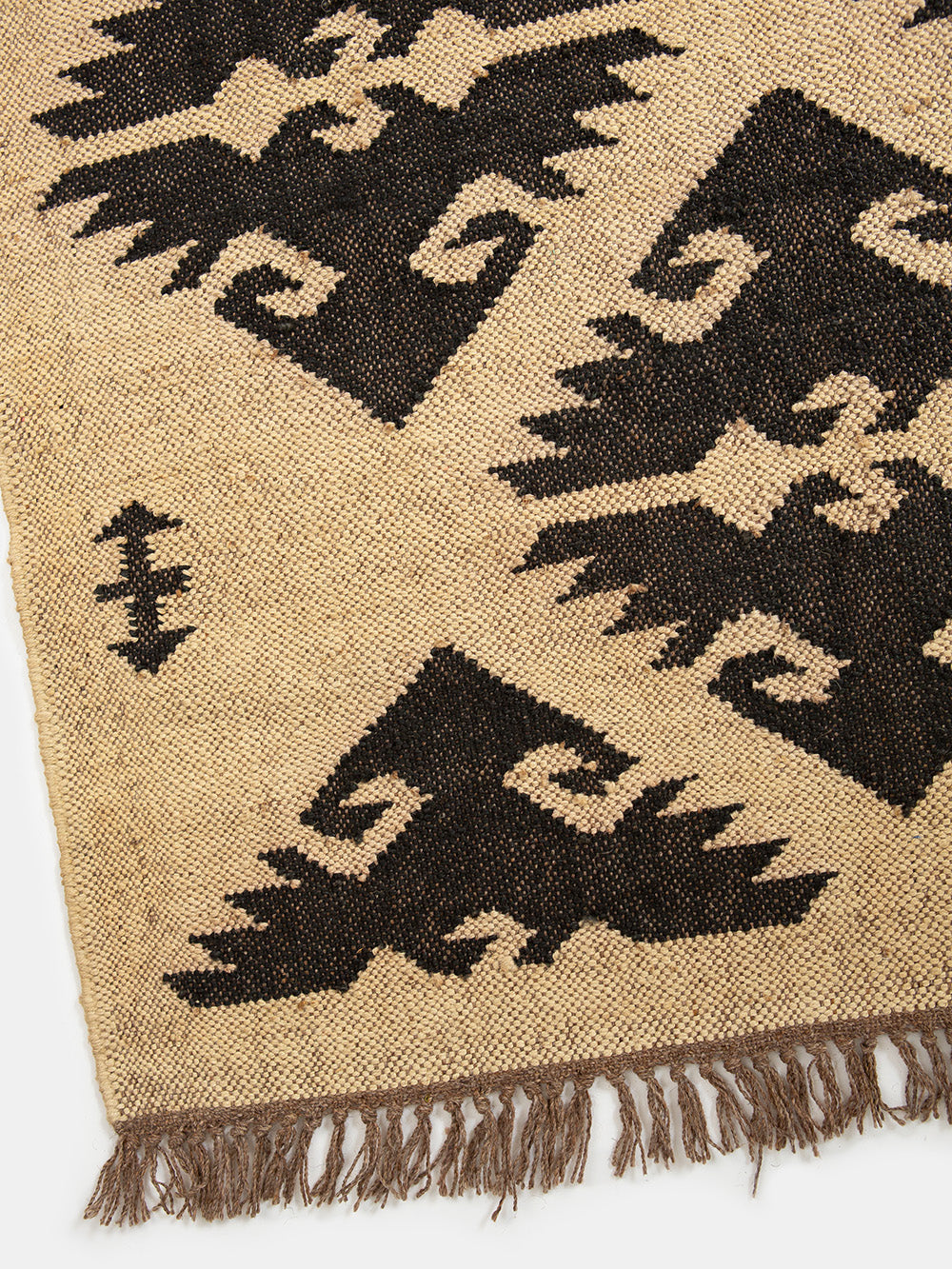 Kanta Diamond Wool & Jute Rug in Natural