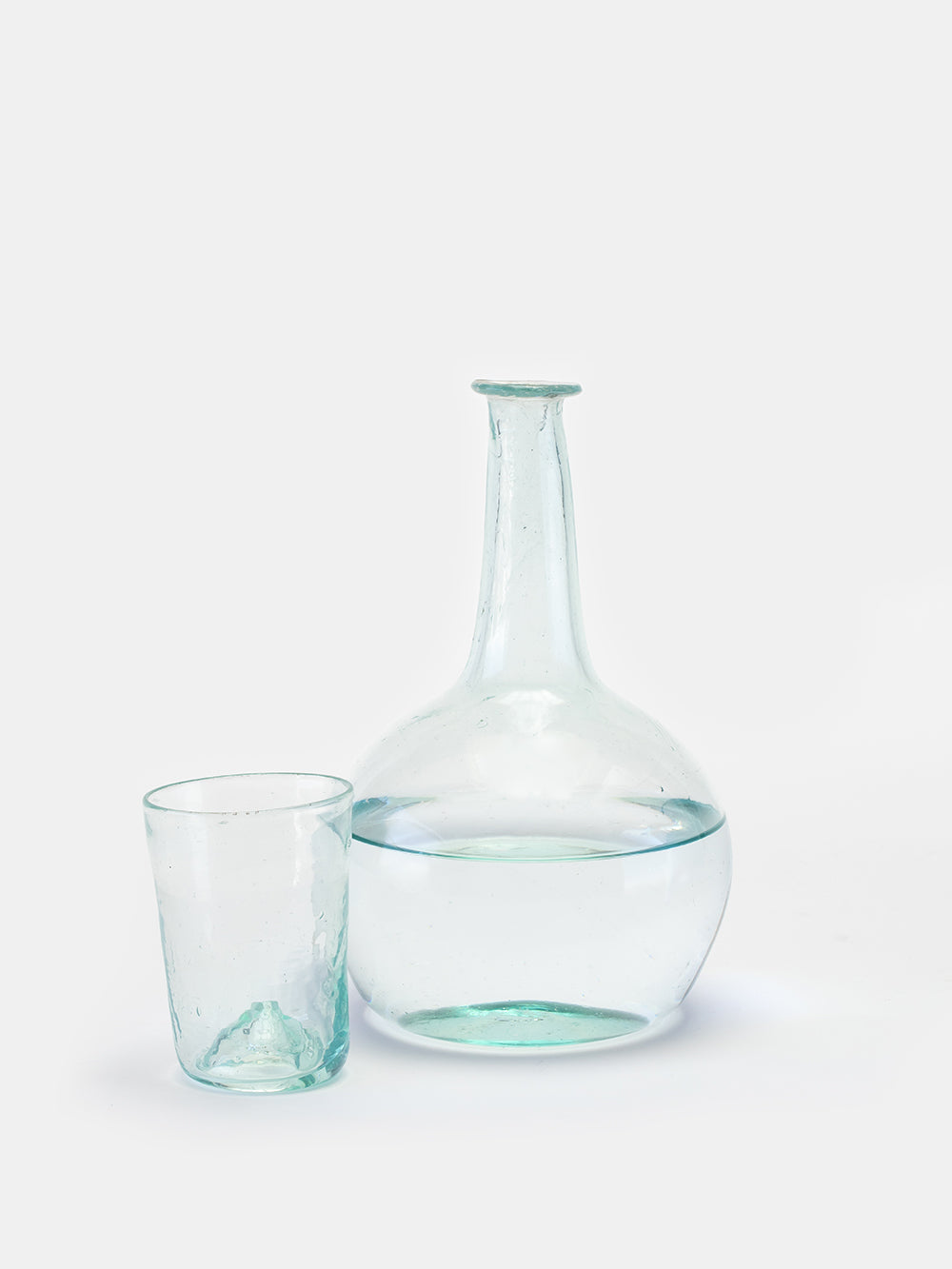 Handblown Glass Carafe and Glass Set