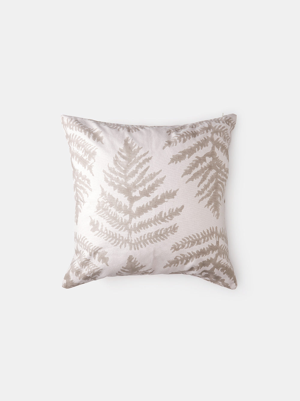 Cotton Throw Pillow in Dove Fern