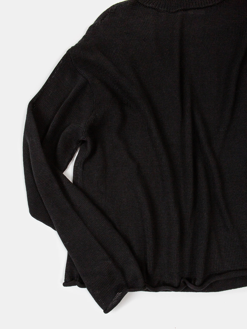 Pima Cotton Turtleneck in Black
