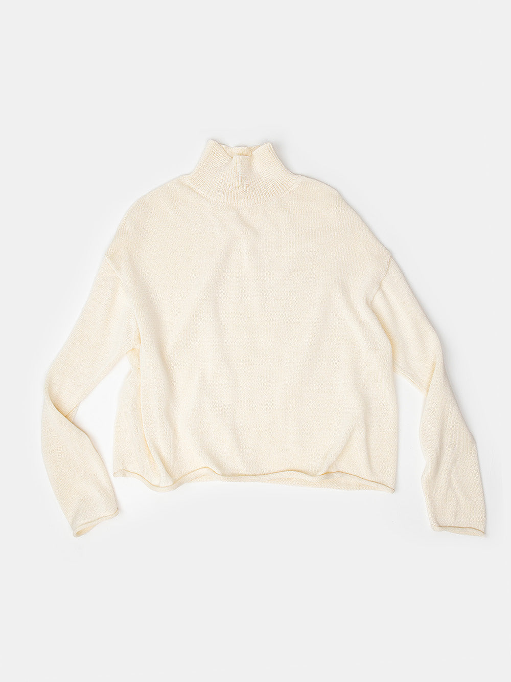 Pima Cotton Turtleneck in Natural