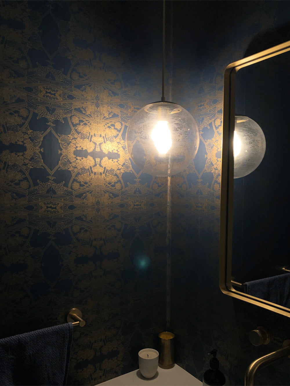 Botanicus Wallpaper in Navy/Gold