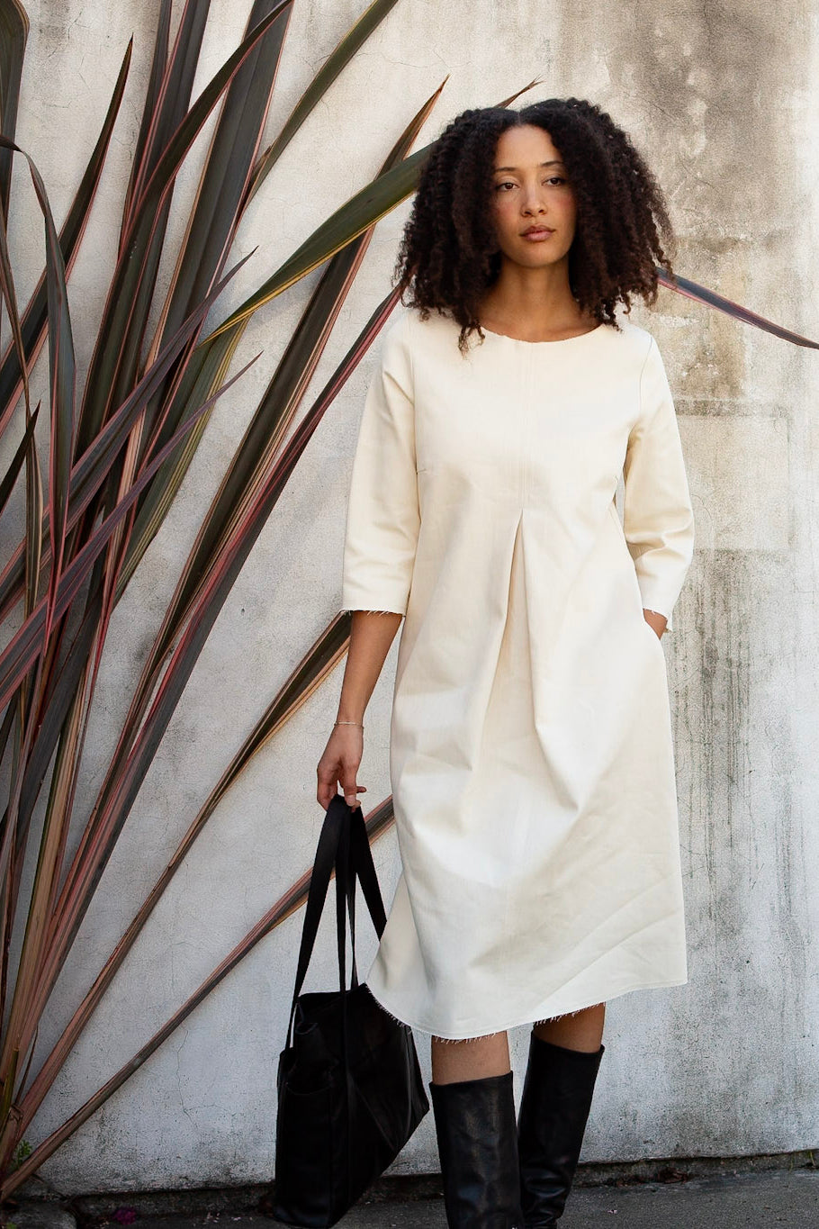 Rye Cotton Canvas Dress In Natural