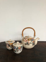 Antique Japanese Tea Set with Lidded Cups