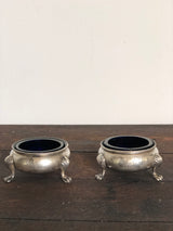 Victorian Cobalt and Silver Footed Salt Cellars
