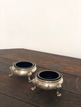 Victorian Cobalt and Silver Footed Salt Cellars