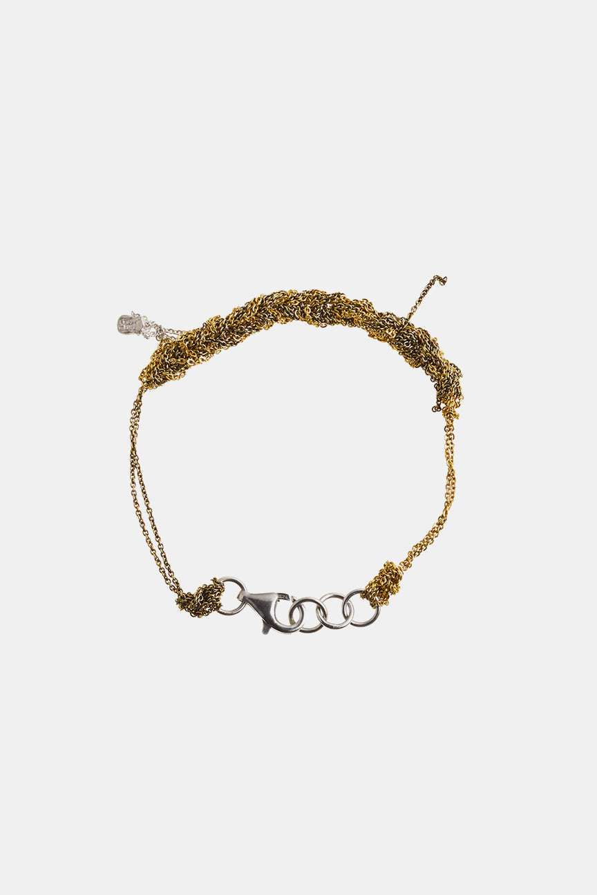Arielle De Pinto 2-Tone Bare Chain Bracelet In Gold And Haze