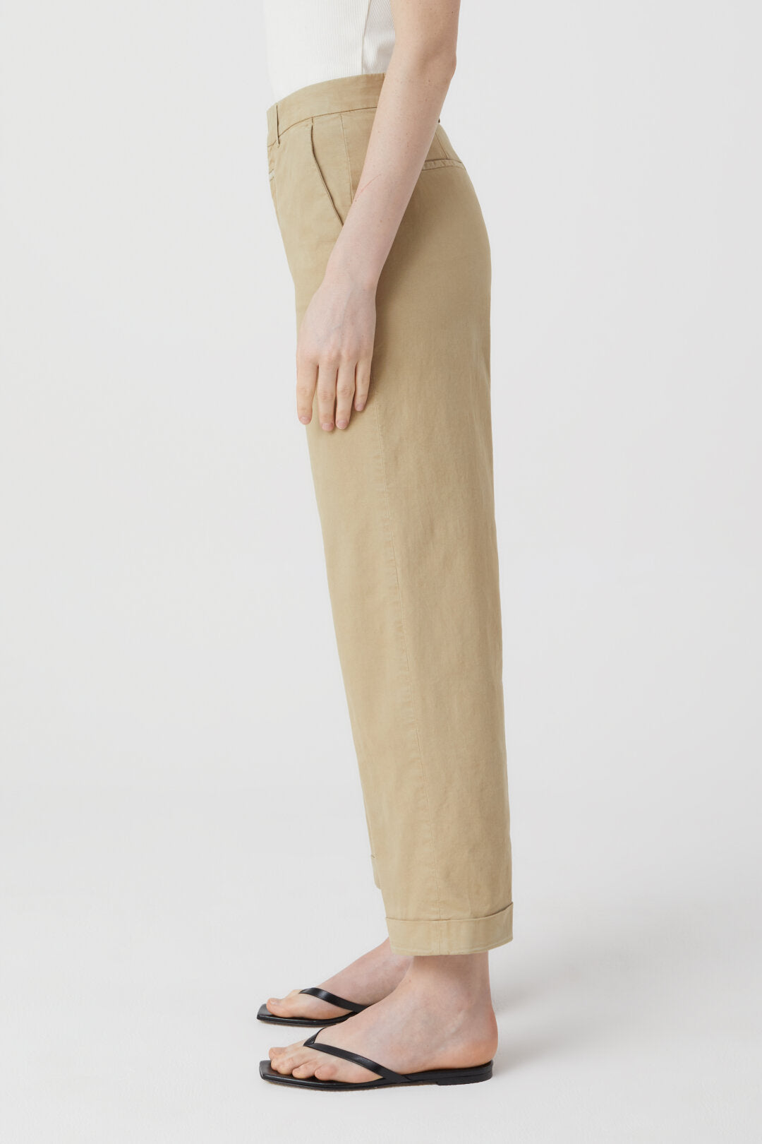 Closed Auckley Organic Cotton Pants In Reed Beige
