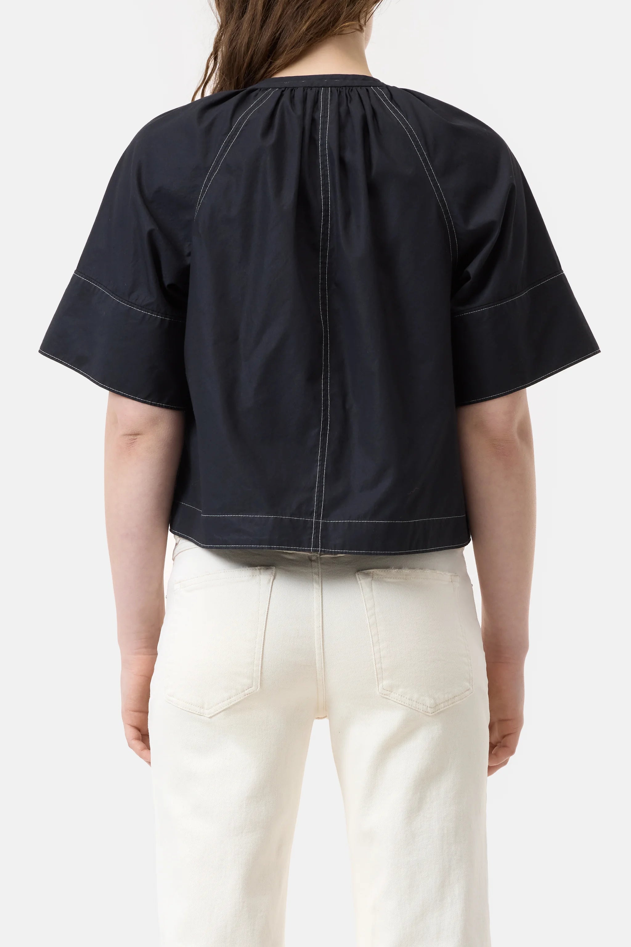 Closed Cropped Top In Black