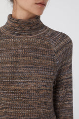 Closed Rib Turtleneck Sweater In Blue Heather