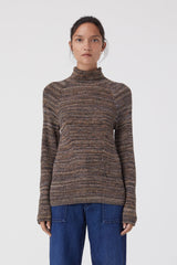 Closed Rib Turtleneck Sweater In Blue Heather