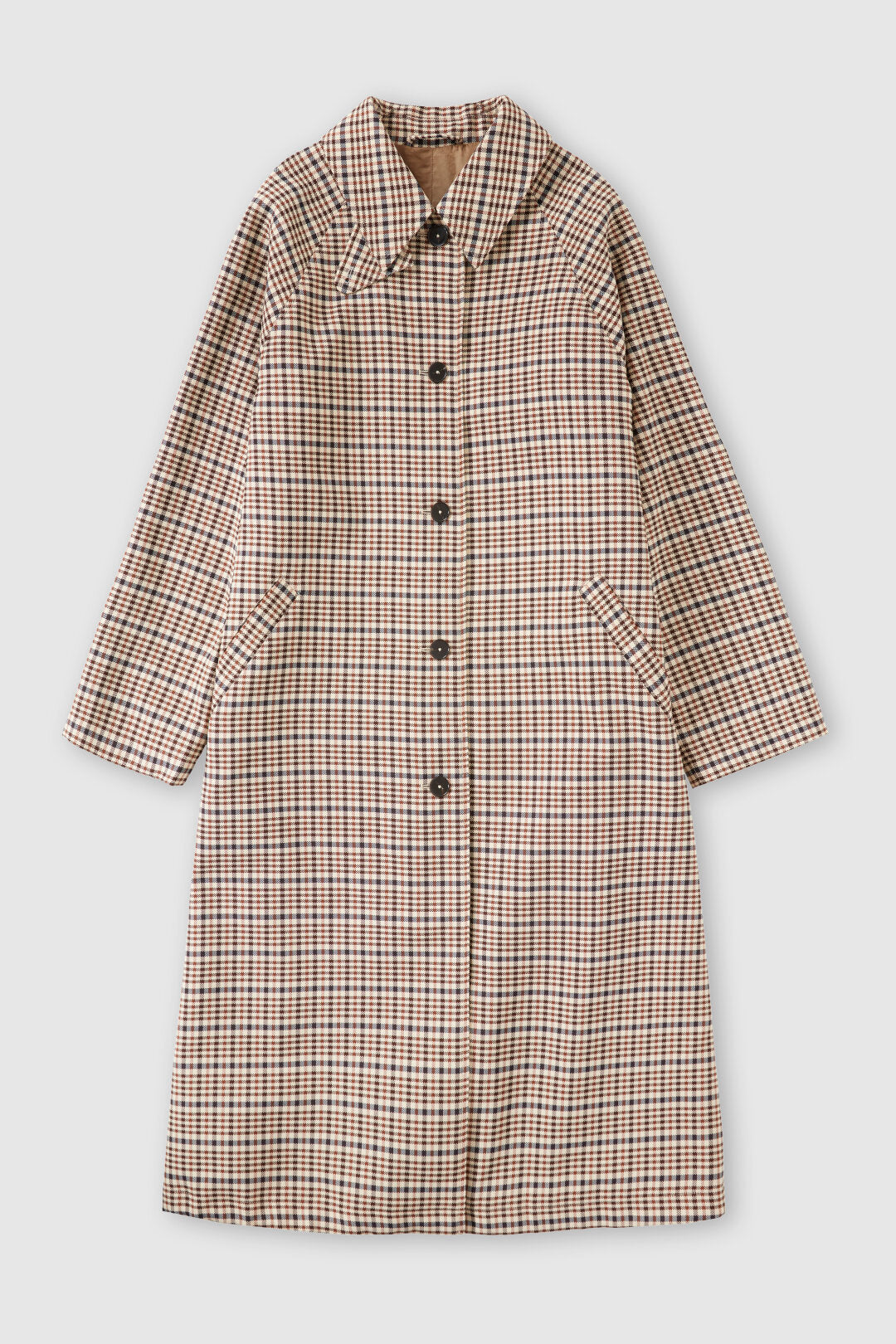 Closed Long Coat In Brown Sugar