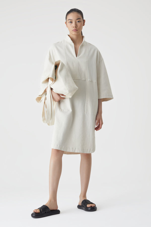 Closed Denim Tunic Dress In Creme