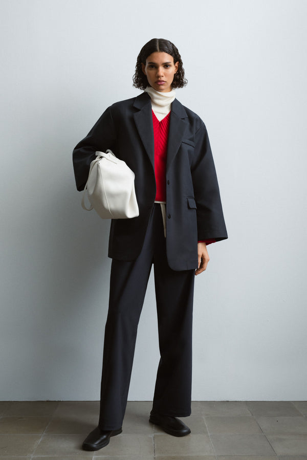Cordera Oversize Rain Blazer In Dark Navy