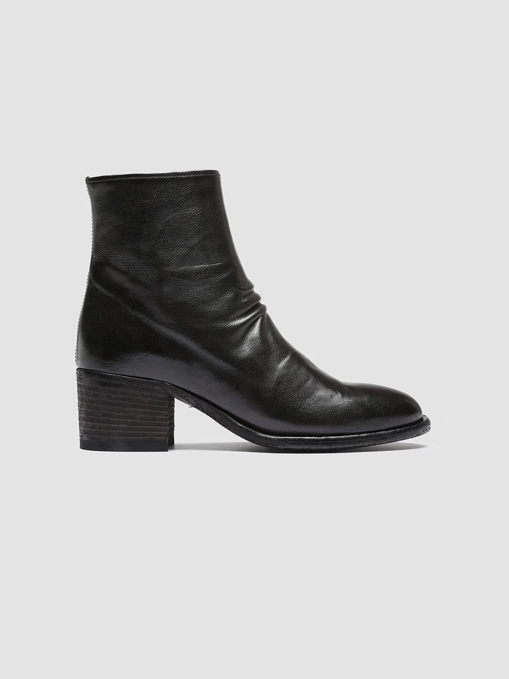 Men's Black Leather Zipped Boots: HIVE 005 – Officine Creative