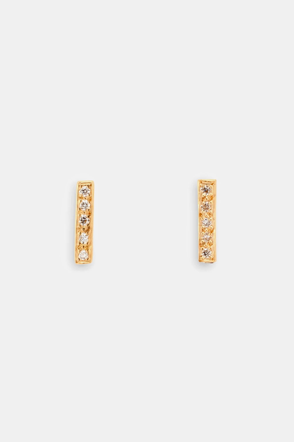 Satomi Kawakita White Diamond Bar Earrings