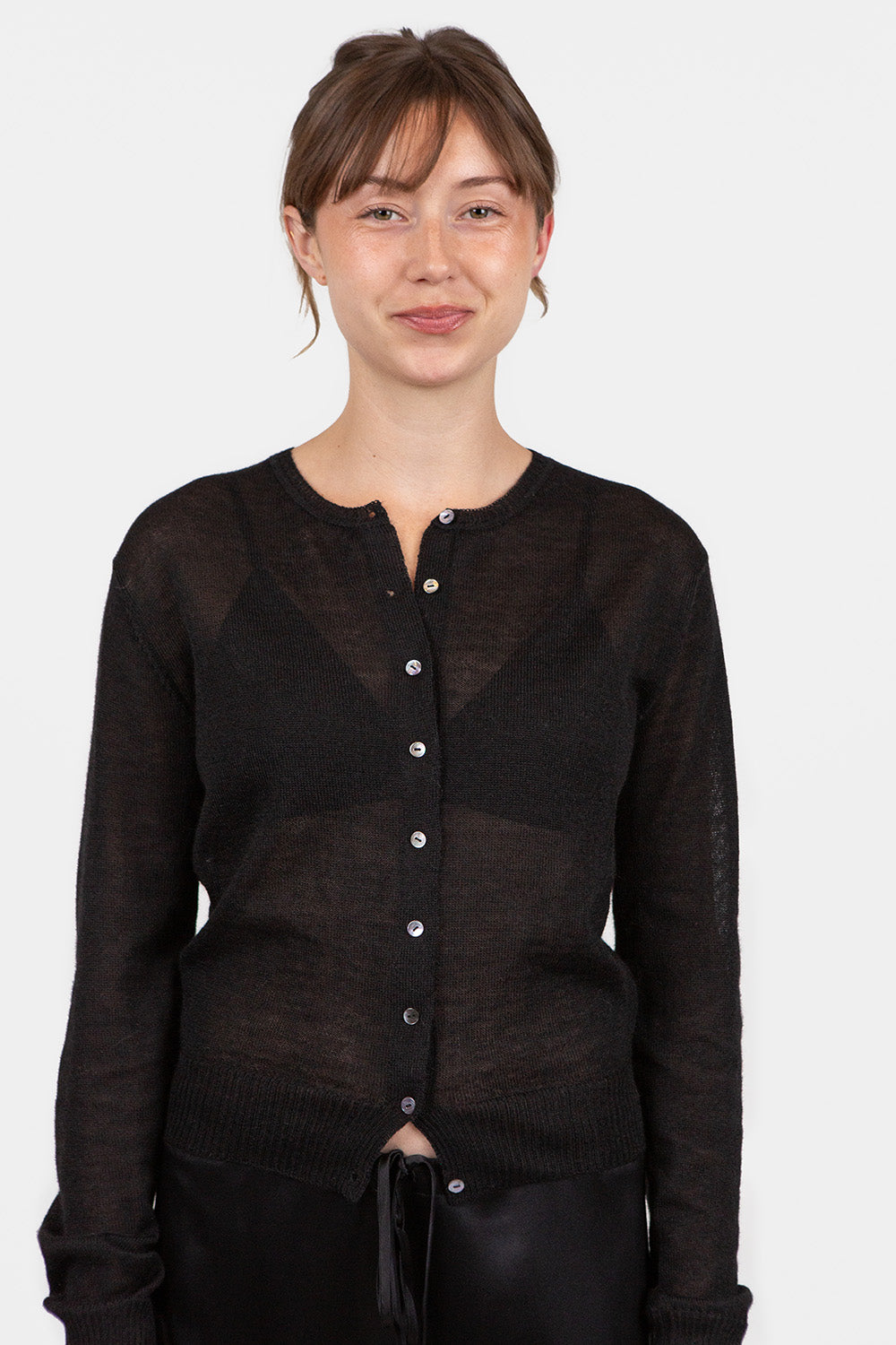 Alpaca Classic Cardigan in Black