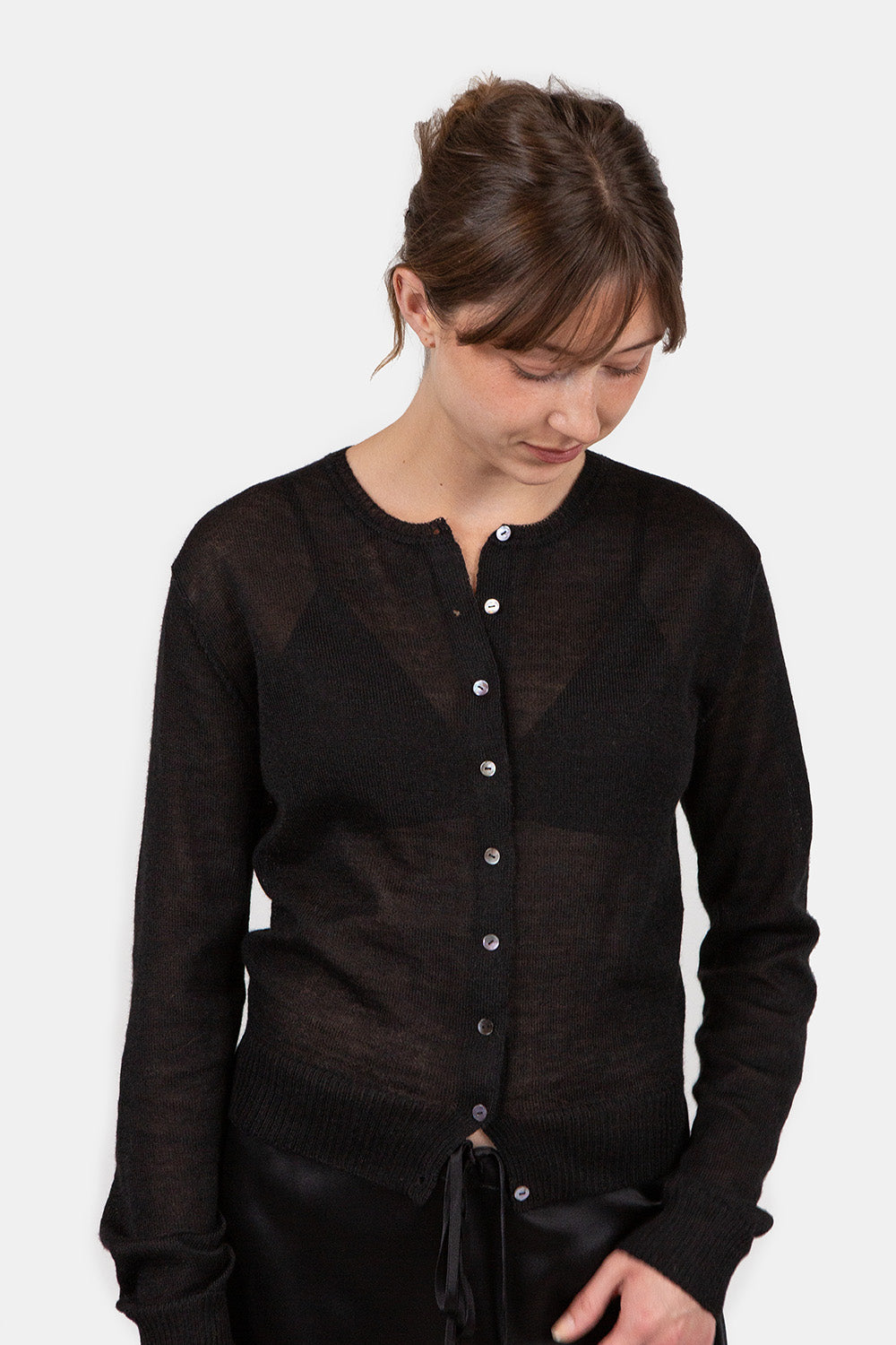Alpaca Classic Cardigan in Black