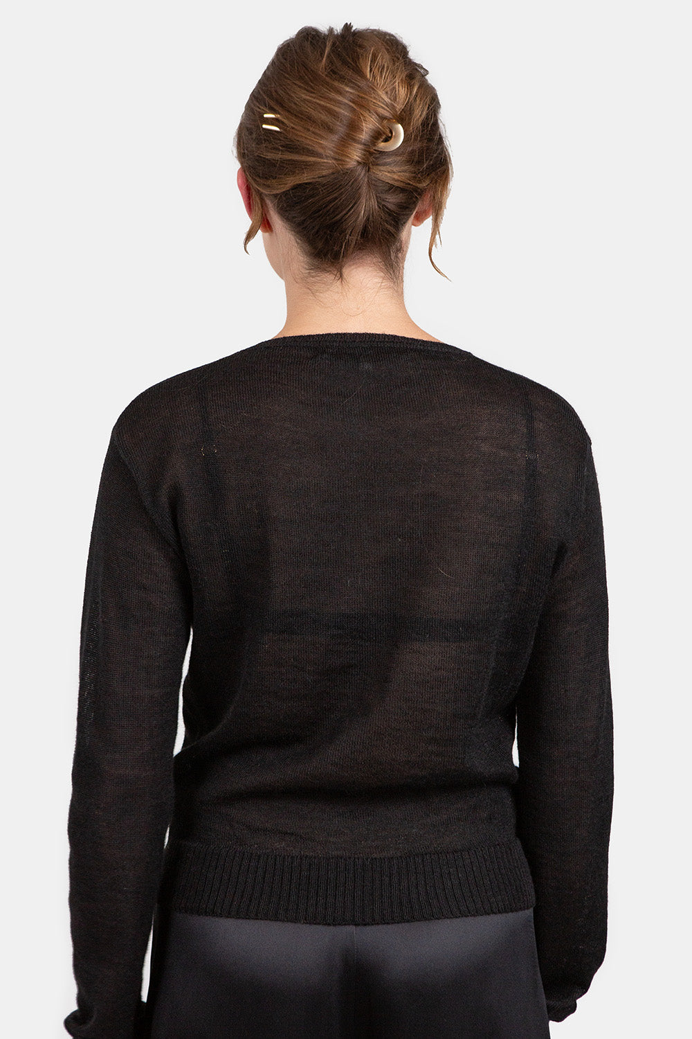 Alpaca Classic Cardigan in Black
