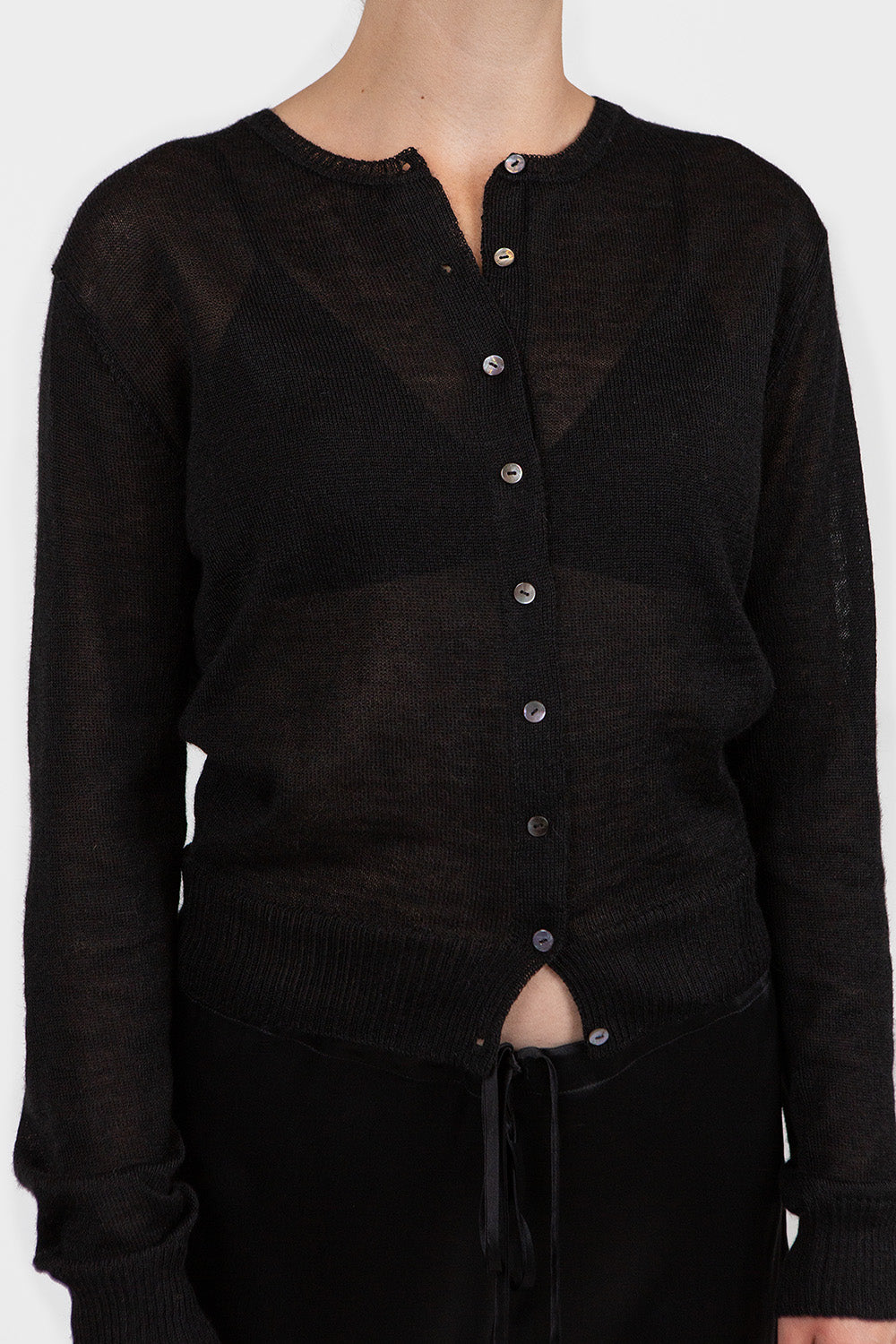 Alpaca Classic Cardigan in Black