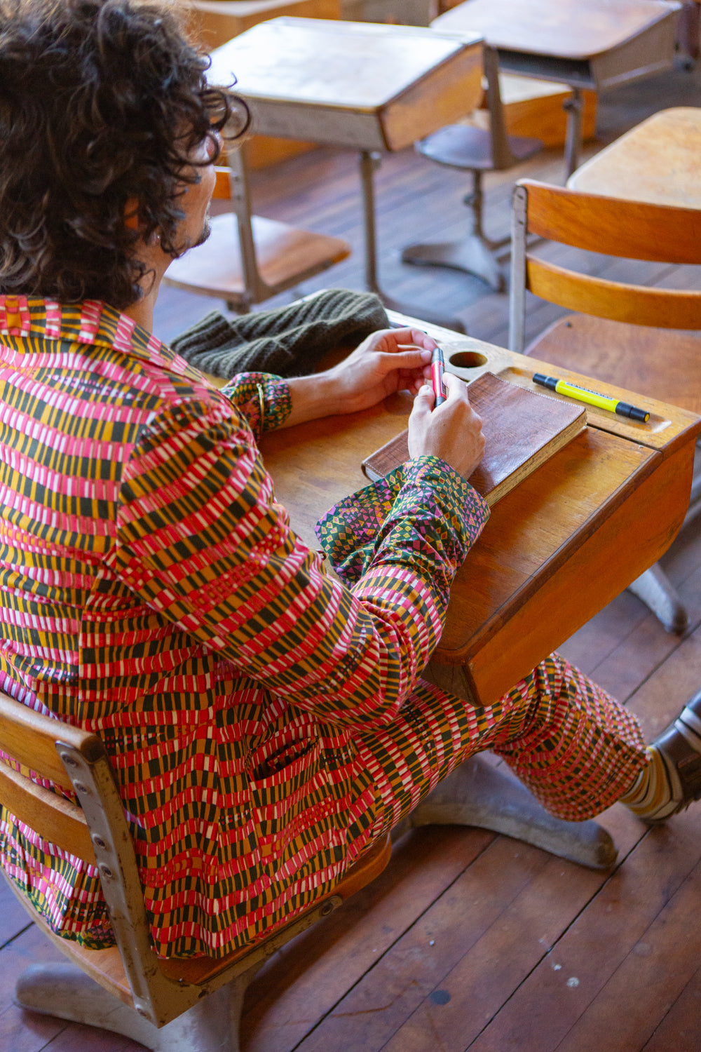 Flynn Cotton Jacket in Jessica Fish 'Portal'