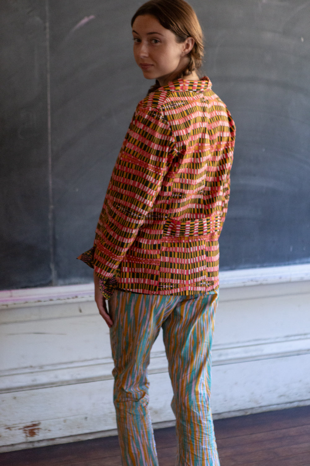Flynn Cotton Jacket in Jessica Fish 'Portal'