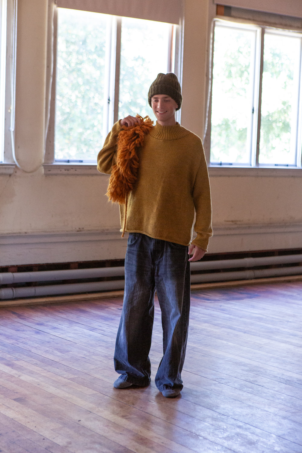 Matilda Wool Turtleneck In Mustard