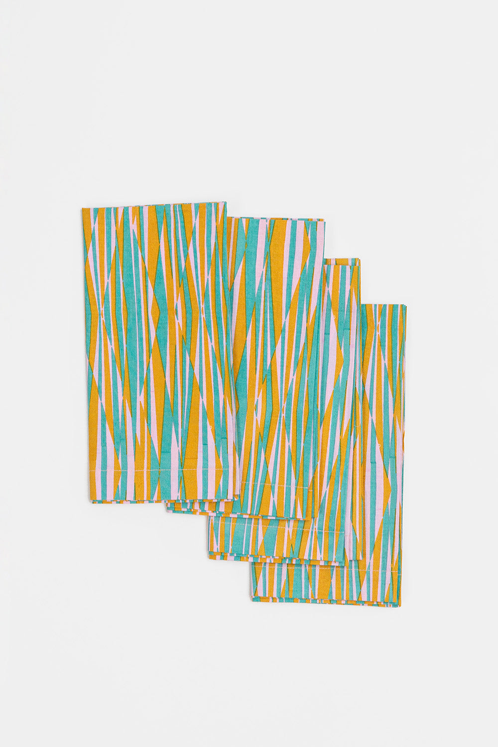 Cotton Napkin Set In Jessica Fish 'Gaze'