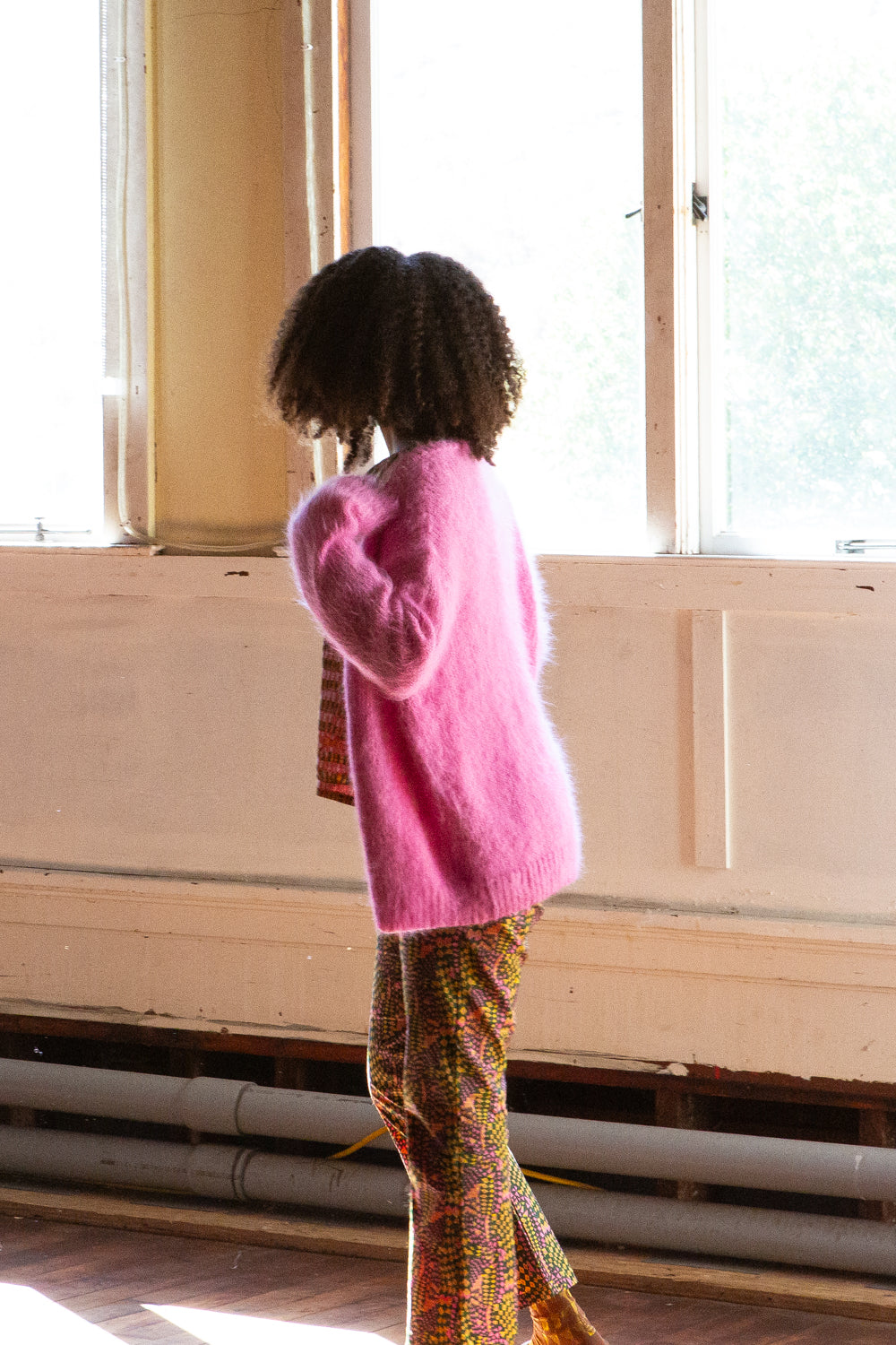 Hiroko Alpaca Open Cardigan In Aster