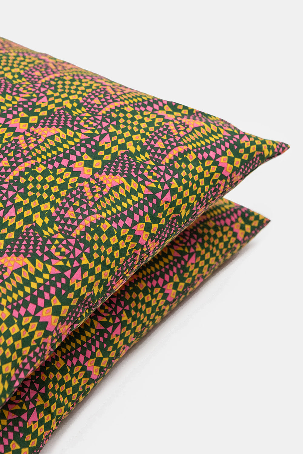 Cotton Pillowcase Pair In Jessica Fish 'Ritual'