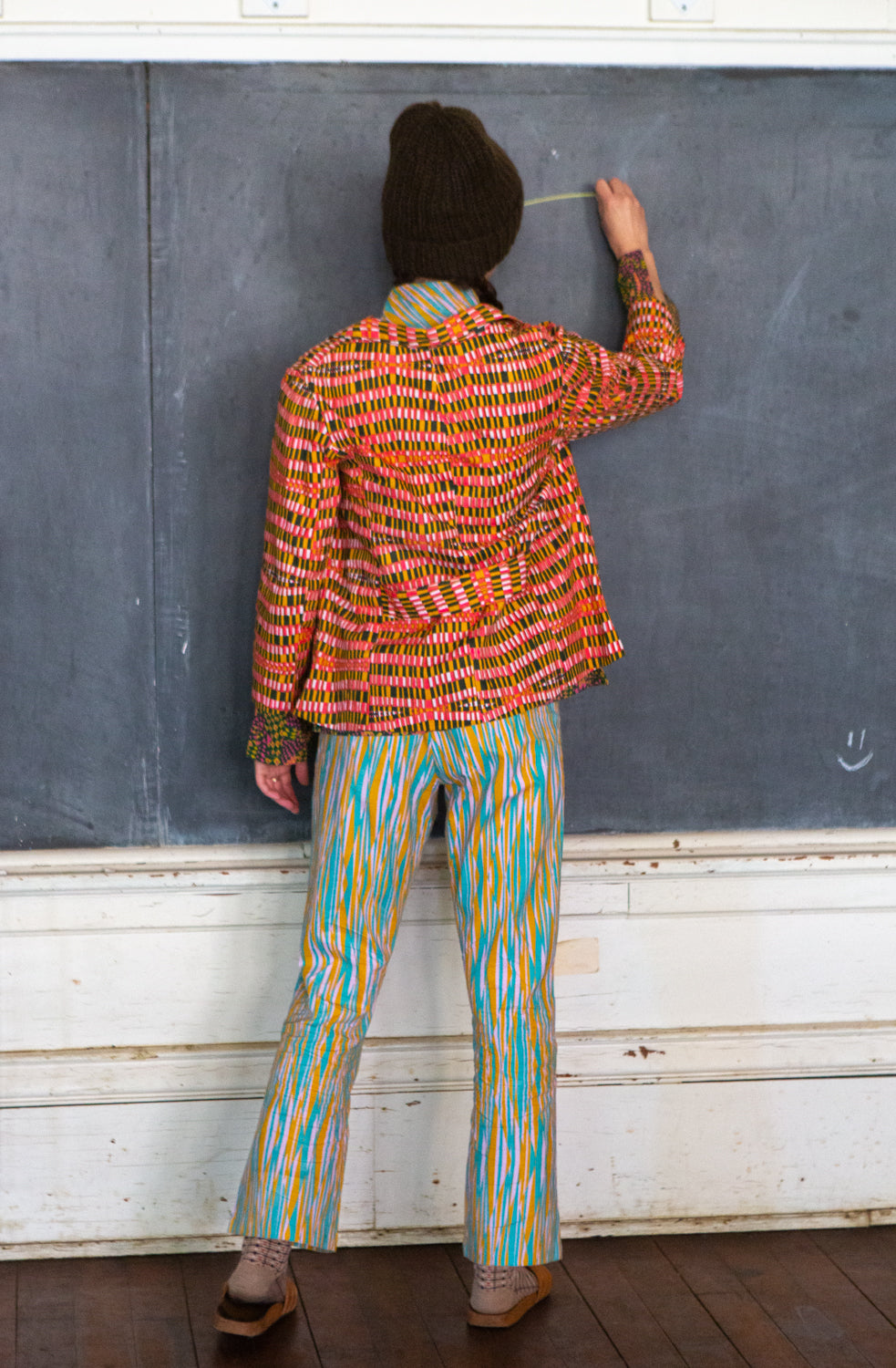 Soren Cotton Pant in Jessica Fish 'Gaze'