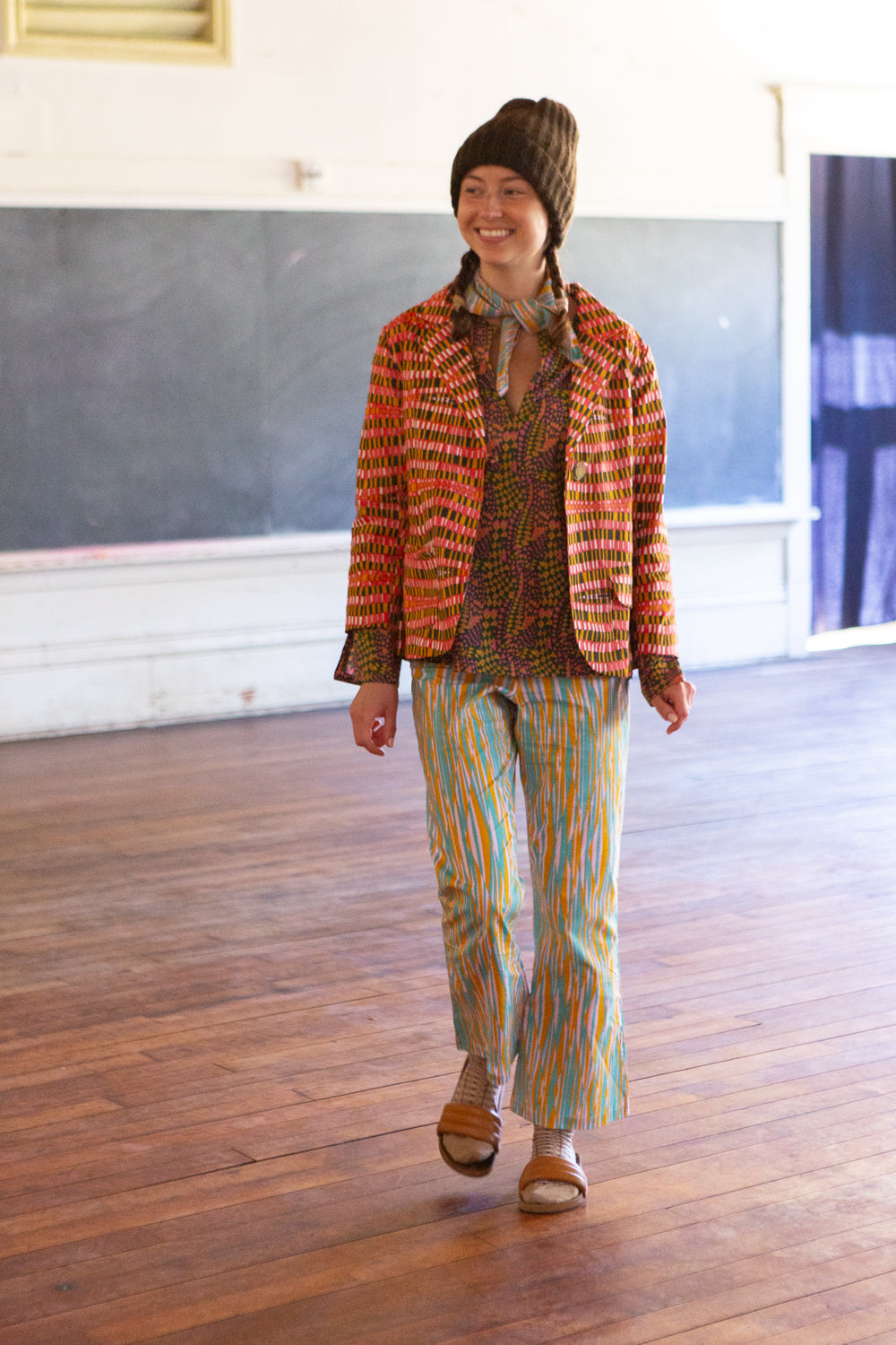 Soren Cotton Pant in Jessica Fish 'Gaze'