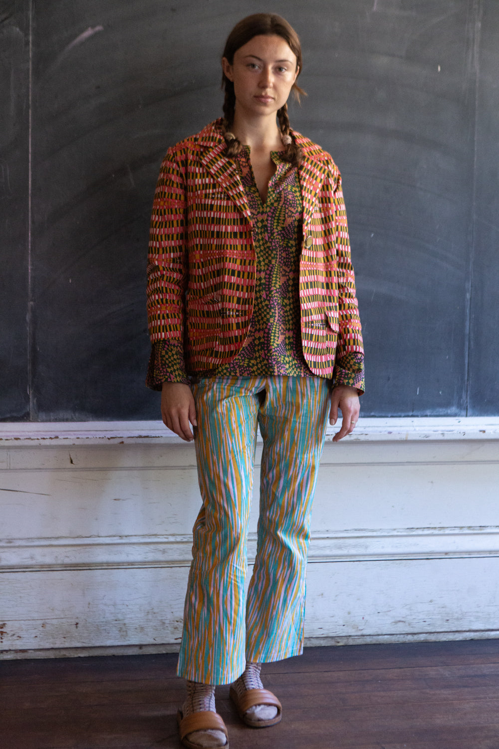Soren Cotton Pant in Jessica Fish 'Gaze'