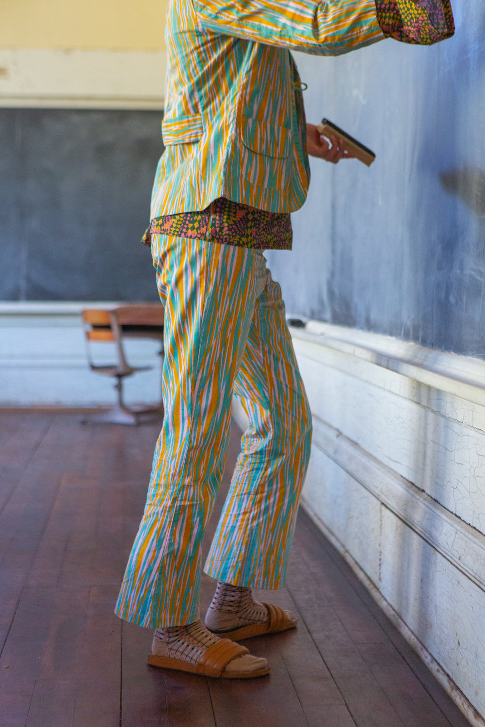 Soren Cotton Pant in Jessica Fish 'Gaze'